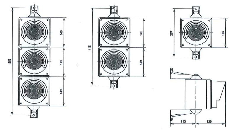 Safelight PH100 Dimensions